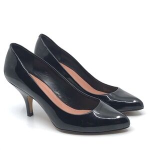 VINCE CAMUTO BLACK PATENT POINTY TOE PUMP